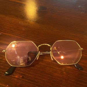Hexagon pink lense RAYBANS